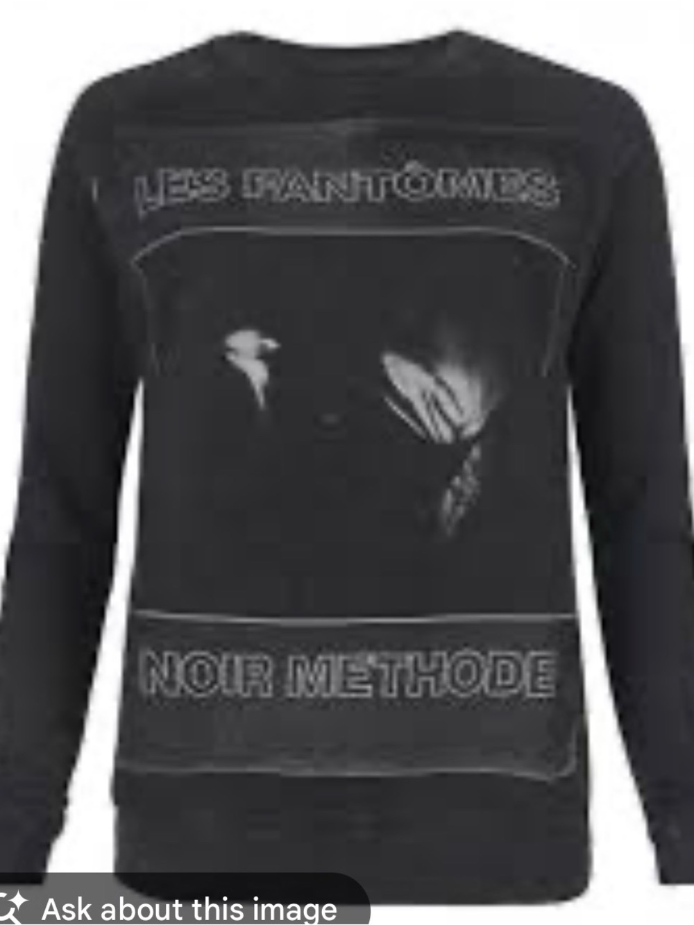 AllSaints Les Fantômes Noir Méthode Black Graphic Crewneck Sweatshirt